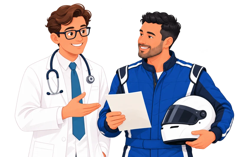Samma doktor och patient går igenom underlaget tillsammans